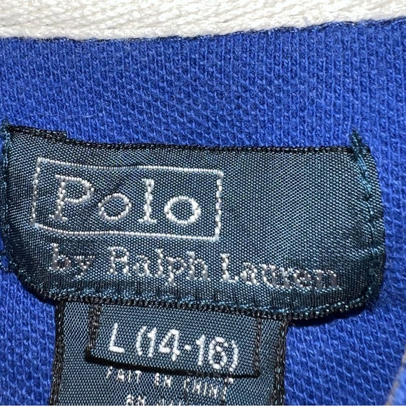 Boys size L polo Ralph Lauren polo shirt river rafting - Picture 3 of 4